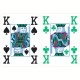 Copag čtyřbarevné Jumbo indexy 4 rohy 100% plastové poker karty - Červené