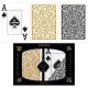 Copag luxusní dvajbalení Jumbo indexy 2 rohy 100% plastové poker karty - Zlaté/Černé