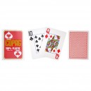 Copag Jumbo 2 rohy 100% plastové poker karty - Červené
